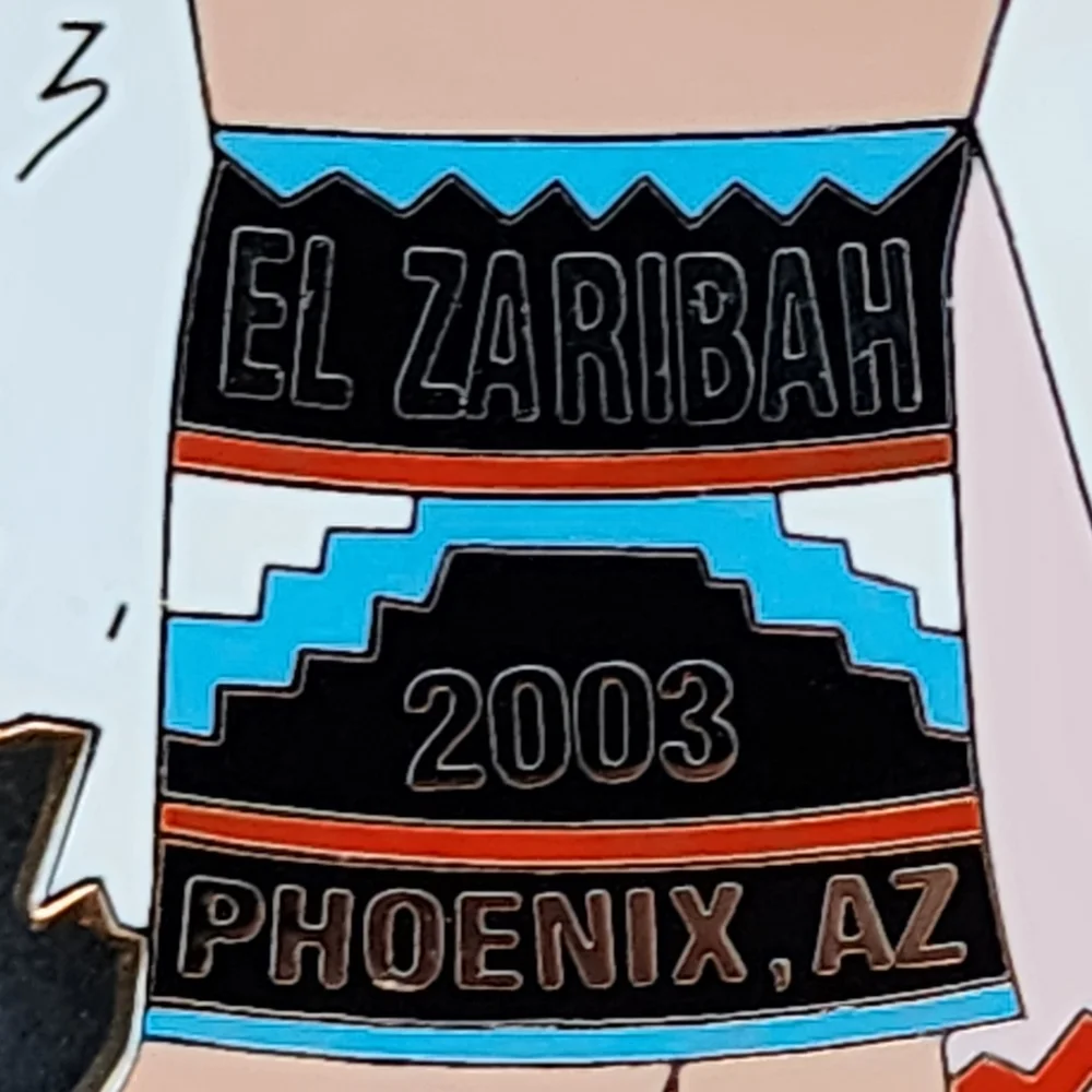 Figural bear Native American enamel Shriners bolo clip El Zaribah Phoenix AZ - Picture 4 of 9